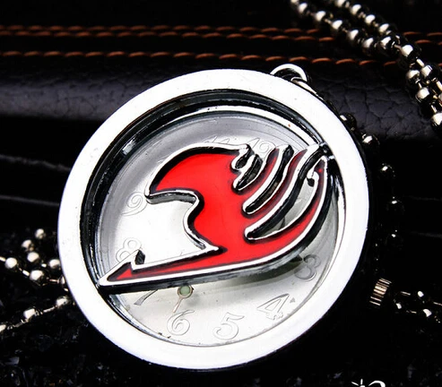 Fairy Tail quartz pocket watch necklace