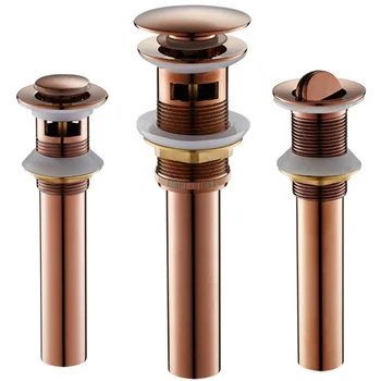 

Deodorization Push Down Pop-Up Overflow/Non-overflow Drains with Brass ,Rose Gold Bsain Household Cleaning Drains