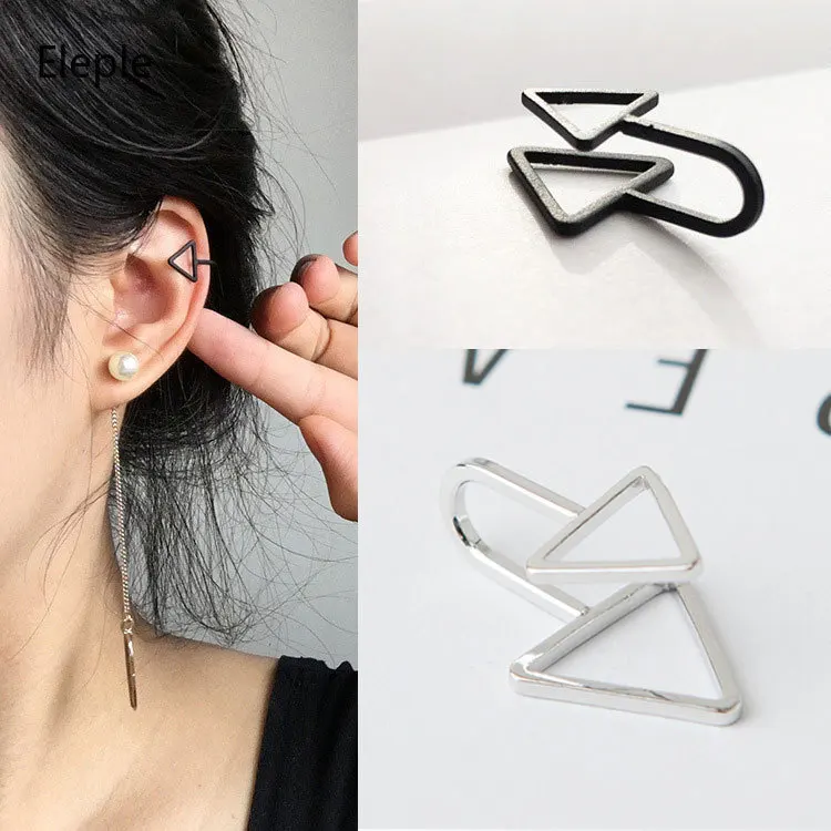 

Eleple Simple Triangle U-type Ear Clip Women Simple Jewelry Casual Wearing Ear Clips Ear rings for Women C3016