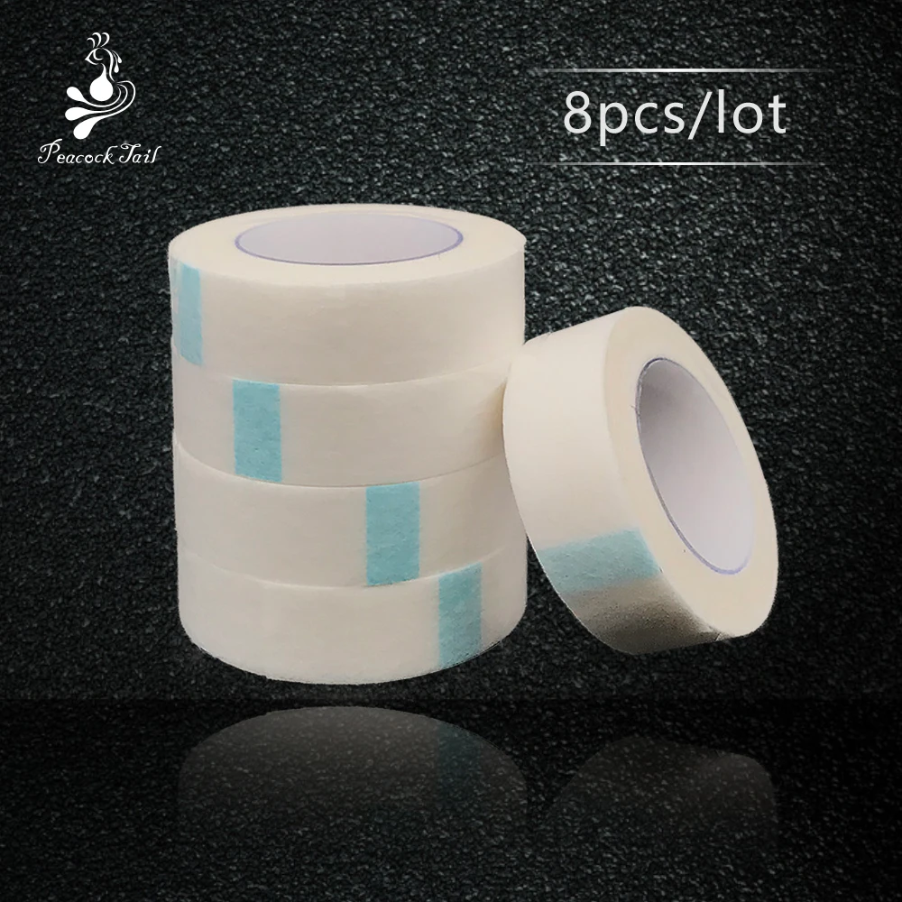 

Tape for eyelash extension Nedical Breathable Non-woven tapes Under Patch tools to Protect Under Eyelashes Peacock tail 8pcs/lot