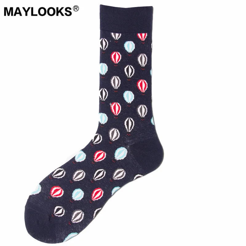 Maylooks 2019 Новая мода Личность счастливый женские носки красочные средней и высокой трубки мужские носки W90