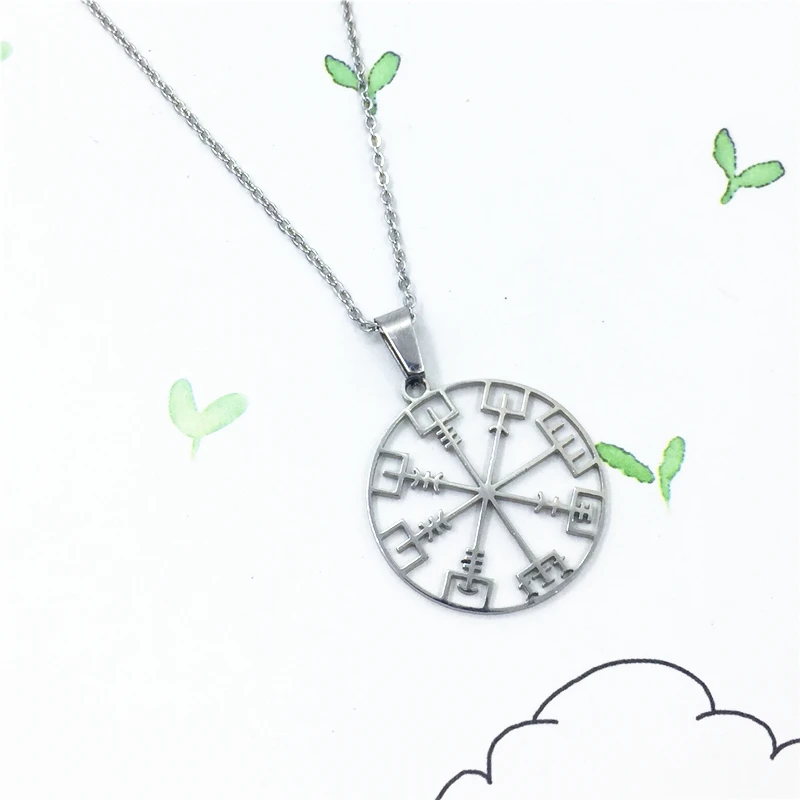 10 шт./лот Vegvisir ожерелье викинга Runic Bookmark браслет Компас Брелок Эмблема Asatru Talisman
