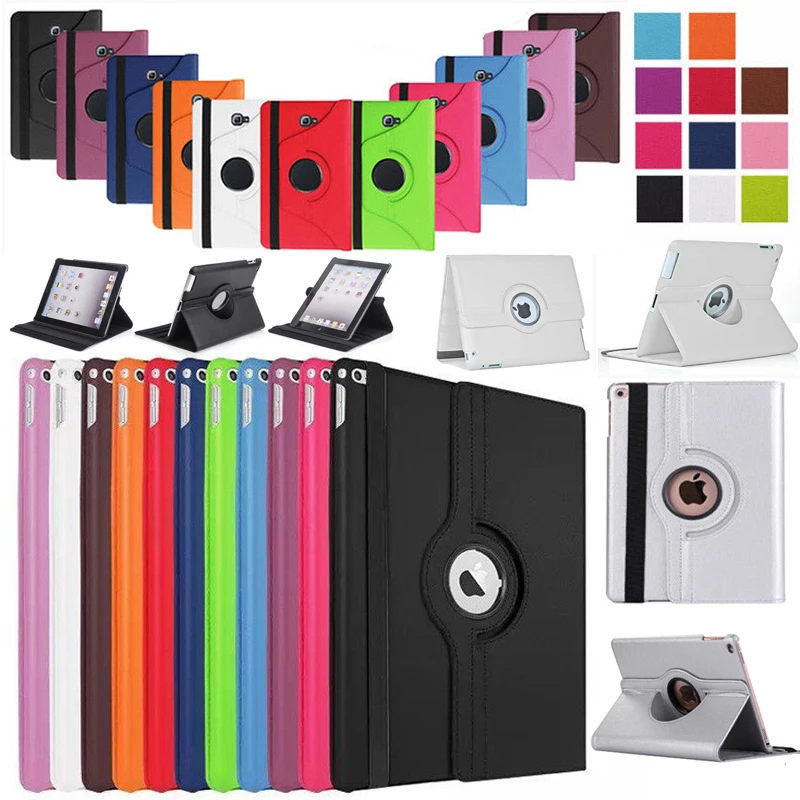 

360 Degree Rotating PU Leather Case for Apple iPad 2 3 4 Stand Flip Folio Tablet Cover for iPad 4 3 2 High Quality