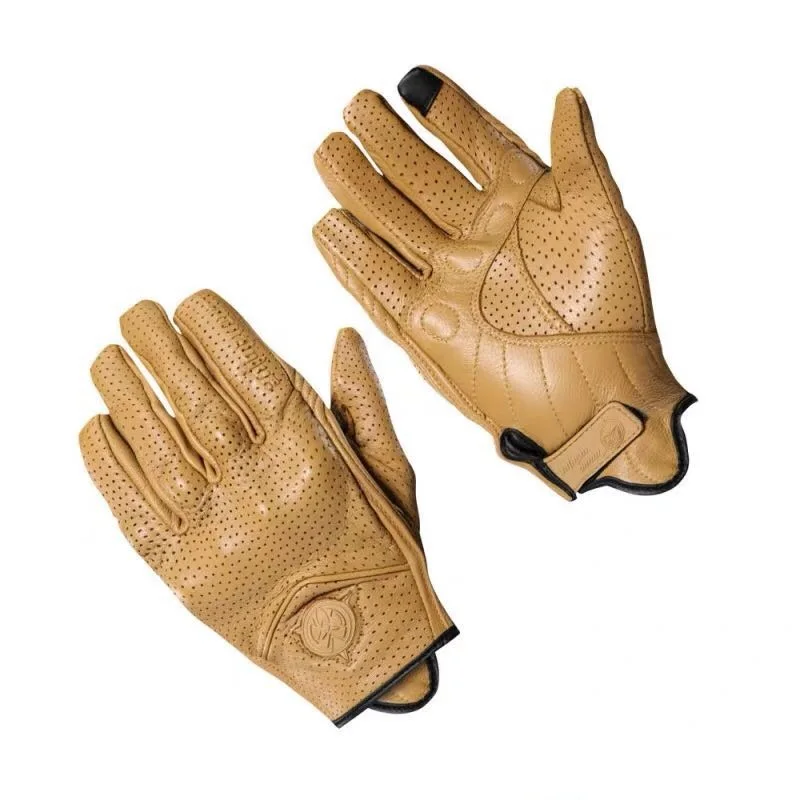 

2019 NEW! Revit Motorcycle Gloves Men Leather Motorbike Gloves Perforated Breathable Moto Gloves Racing Khaki Dirt Biker Gloves