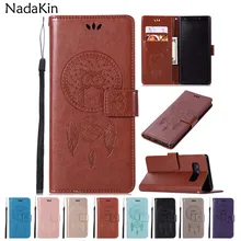 Сова кожаный чехол для samsung Galaxy S6 S7 край S8 S9 плюс обратите внимание, для девочек от 5 до 8 лет A3 A5 A7 A8 плюс Xcover 4 Чехол-бумажник с откидной крышкой