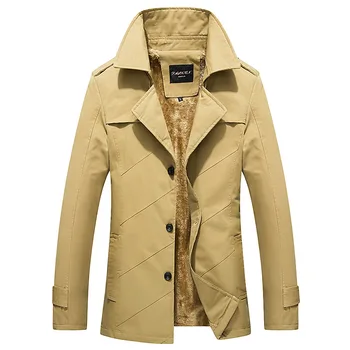 

Men Casual Jacket Button Style Lapel Thick Lapel Cotton Coat Man Military Jacket Winter Slim Outerwear Windbreakers 2J1187