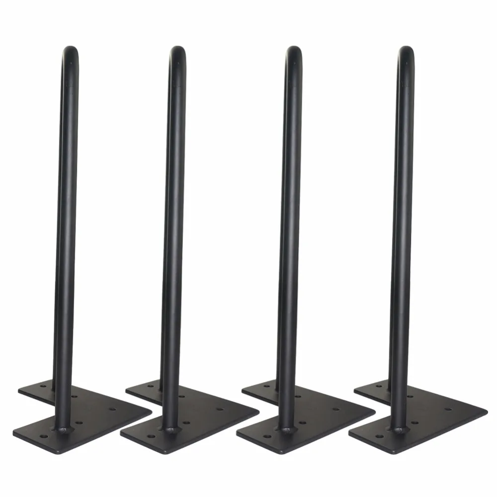 Free shipping Classic Mid Century Modern Style Hairpin Leg,Black 30CM 2