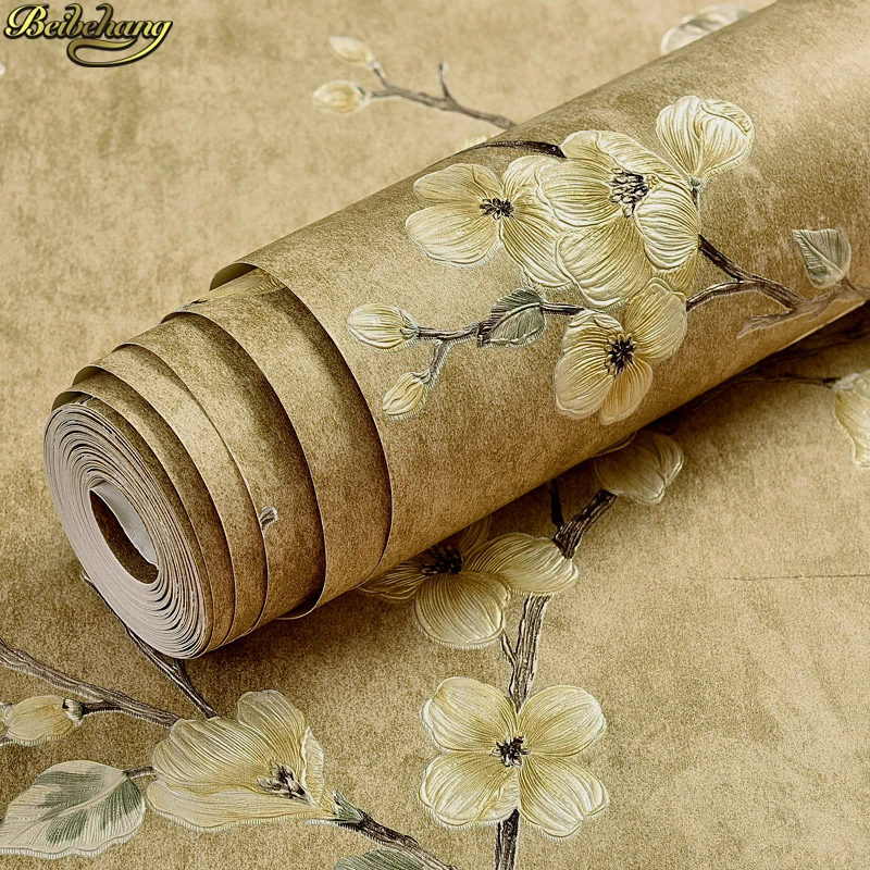 beibehang Stereo 3d fine retro American country garden wallpaper self-adhesive bedroom living room background papel de parede beibehang Stereo 3d fine retro American country garden wallpaper self-adhesive bedroom living room background papel de parede