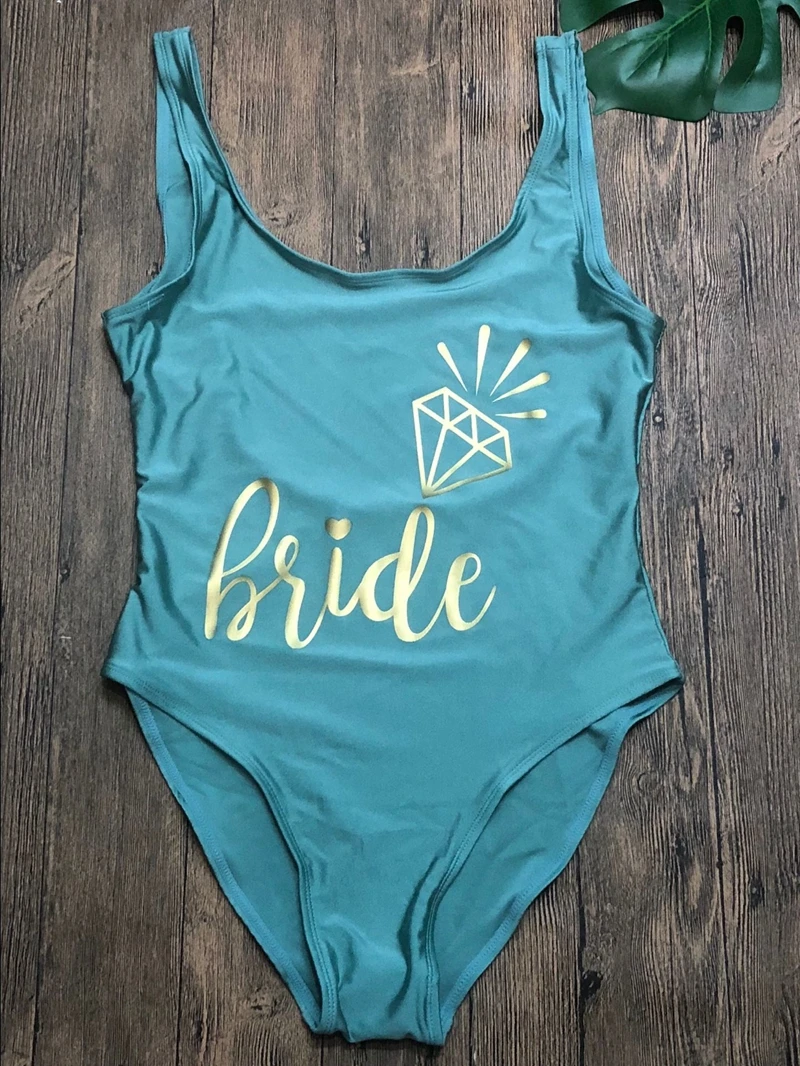 Bride Gold Print 2018 Women One Piece Swimsuit High Cut Swimwear Bathing Suit Black Monokini Bodysuit Beachwear Maillot De Bain