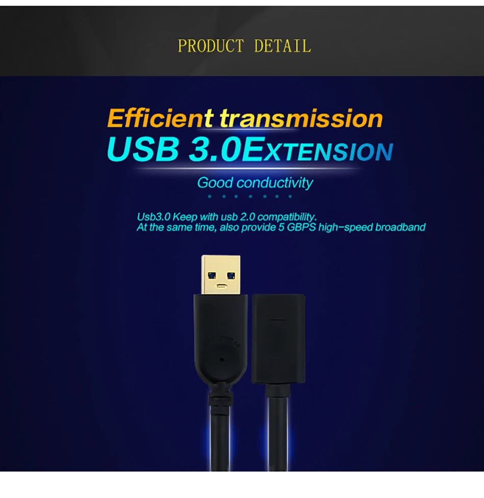 Кабель-удлинитель USB QGeeM, кабель USB3.0 для мужчин и женщин, Кабель-адаптер для синхронизации данных, 1 м, 3 м, 2 м, сверхскоростной Кабель USB 3,0