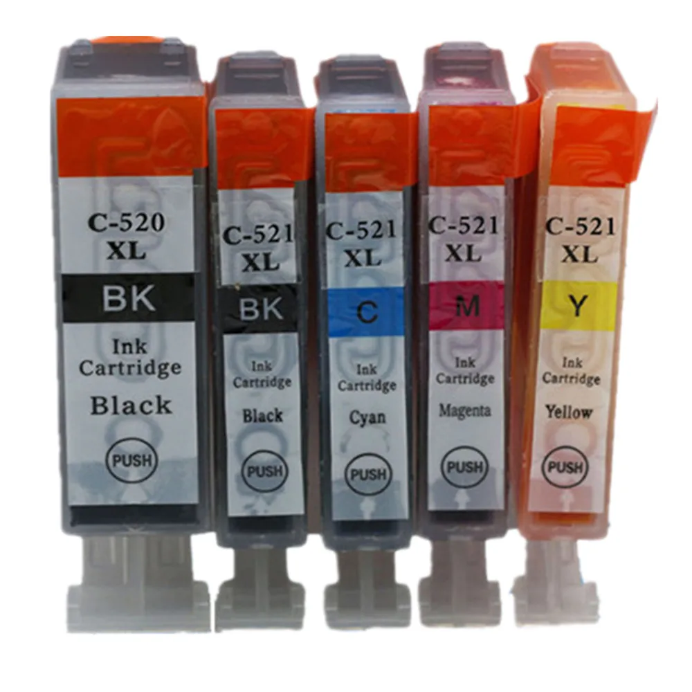 Замена 1 комплект 5 шт. PGI 520 CLI 521 520XL XL PGI520 PGI520XL чернильные картриджи для Canon Pixma MP620
