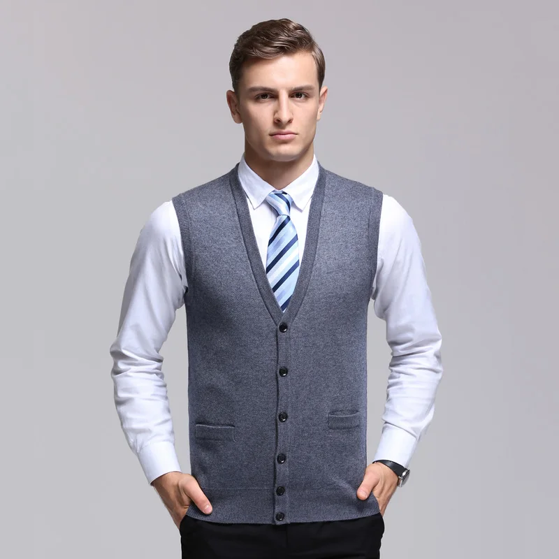 2019 Fashion Brand Sweaters Mens Cardigan Solid Color Slim Fit Jumpers Knitwear Vest Winter Korean Style Casual Clothing Male