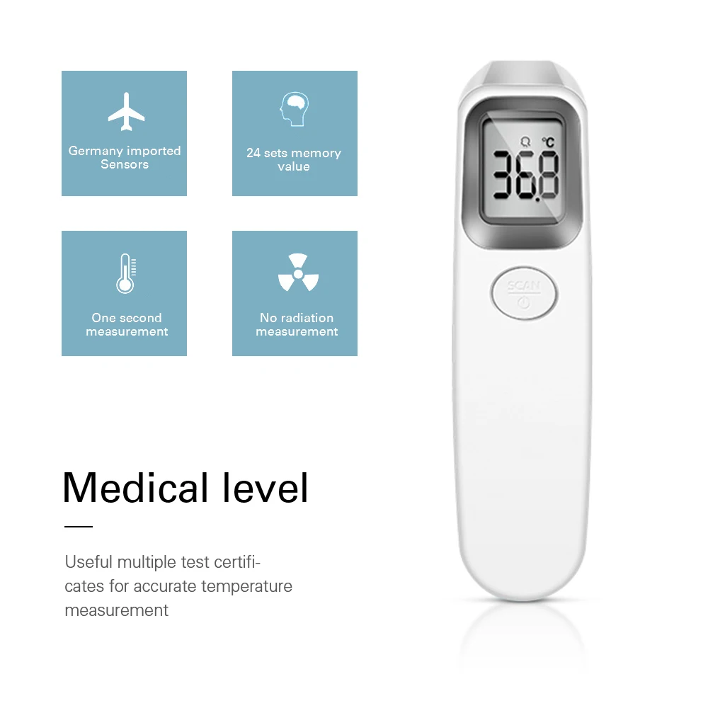 Лоб Бесконтактный инфракрасный термометр для ребенка взрослый больница цифровой ЖК-дисплей температура тела датчик температуры