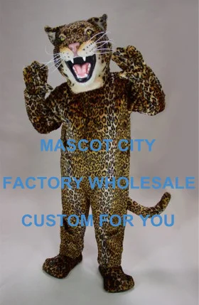 

Mean Jaguar Mascot Costume Adult Size Party Theme Wild Animal Beast Mascotte Outfit Fit Suit Fancy Dress EMS Free Ship SW945