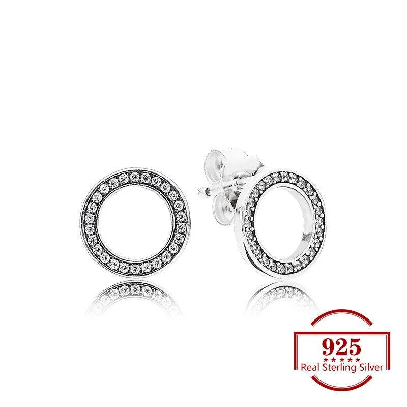 

Round Zircon Round Butterfly Stud Earrings 925 Sterling Silver Trendy Jewelry for Women Party Lover Wife Gift Hot Sale E0051
