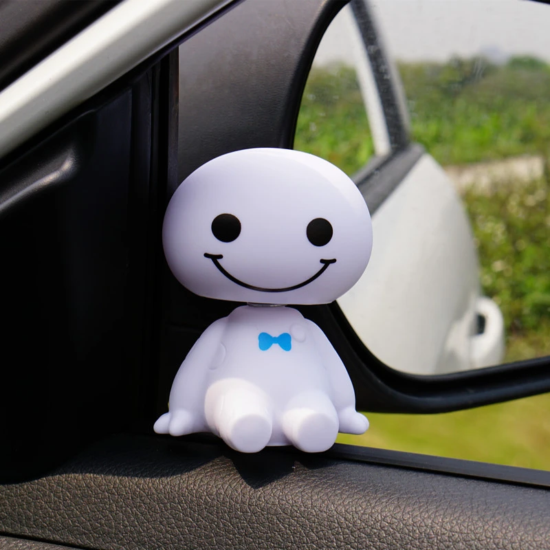 Boblehead Baymax置物車のダッシュの装飾品車の車のダッシュボードの装飾バルーンインテリアのためのかわいいシェイクヘッドおもちゃ 装飾品 Aliexpress