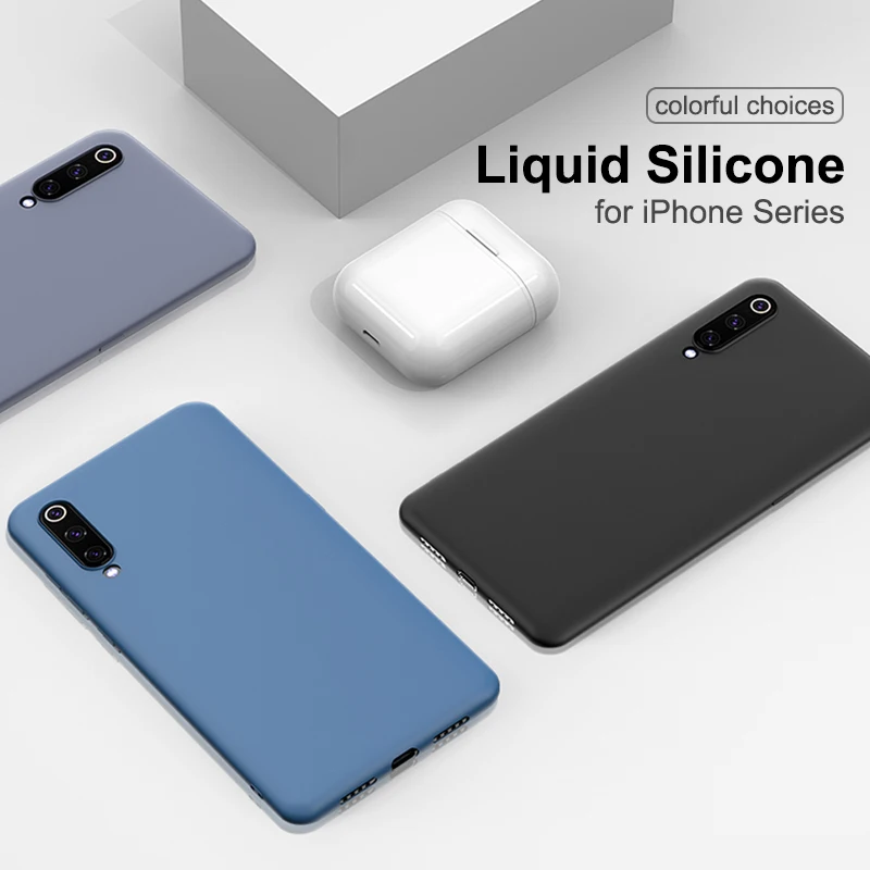 

Case for Xiaomi Redmi Note 7 Pro K20 Mi 9 Mi 8 Lite SE explorer Mi Mix 2 2S 3 9T 6 Cover Original Liquid Silicone Cases