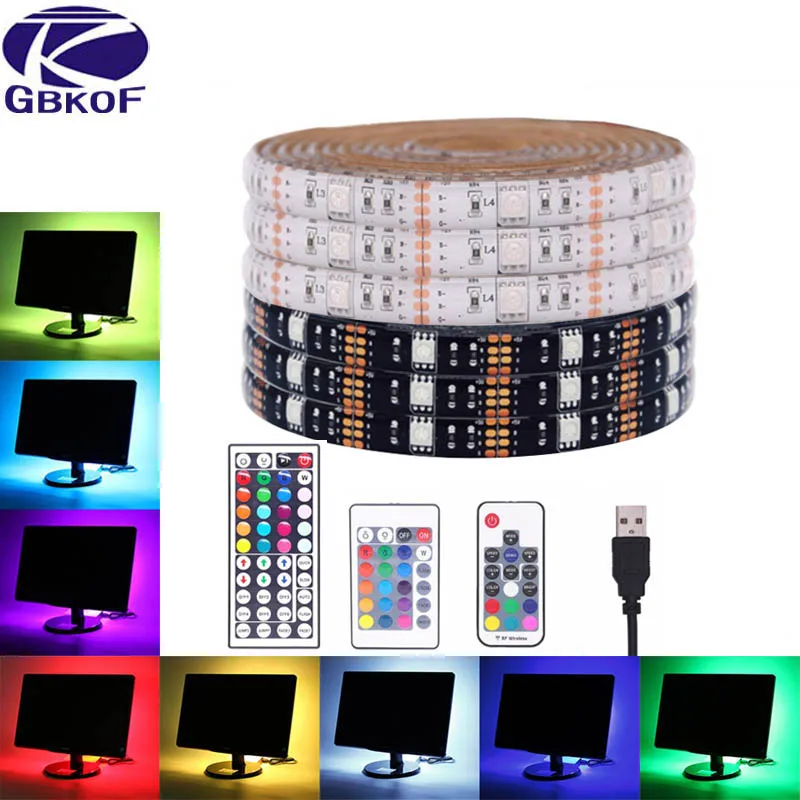 

SMD5050 RGB USB LED Strip Light Waterproof 5m flexible DC 5V ambilight 2m ledstrip 3m stripe led Ribbon tape diodes tv Backlight