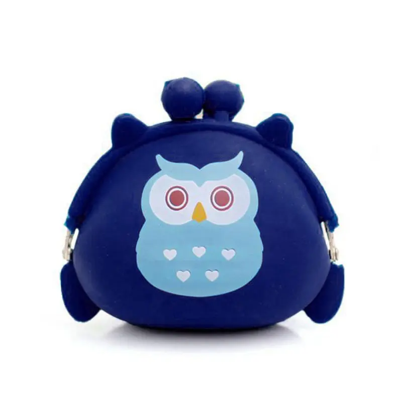

OCARDIAN Women Owl Silicone Jelly Wallet Change Bag Key Pouch Coin Purse # p##418
