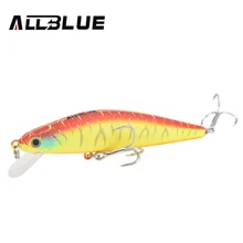 ALLBLUE Suspend Minnow 90 мм 11,4 г погружение 1 м пластиковая искусственная приманка 3D глаза жесткая рыболовная приманка воблер рыболовная приманка Рыболовная Снасть