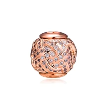 Подходит для Pandora Essence браслеты ласки Подвески с розовым золотом стерлингового серебра 925 пробы ювелирные изделия бусины