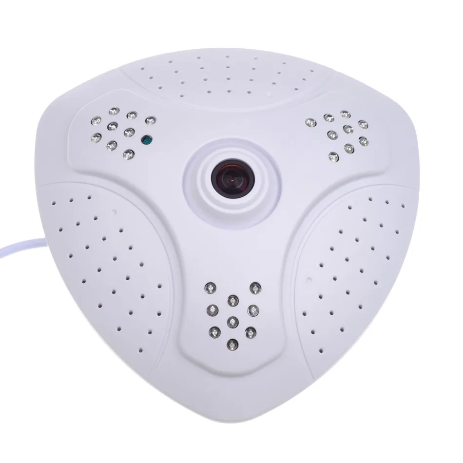 Panorama 360 Degree Panoramic ONVIF Wifi IP Camera with IMX322 1.3MP Fish Eye Wireless 802.11b/g/n Inner Infrared Free Shipping
