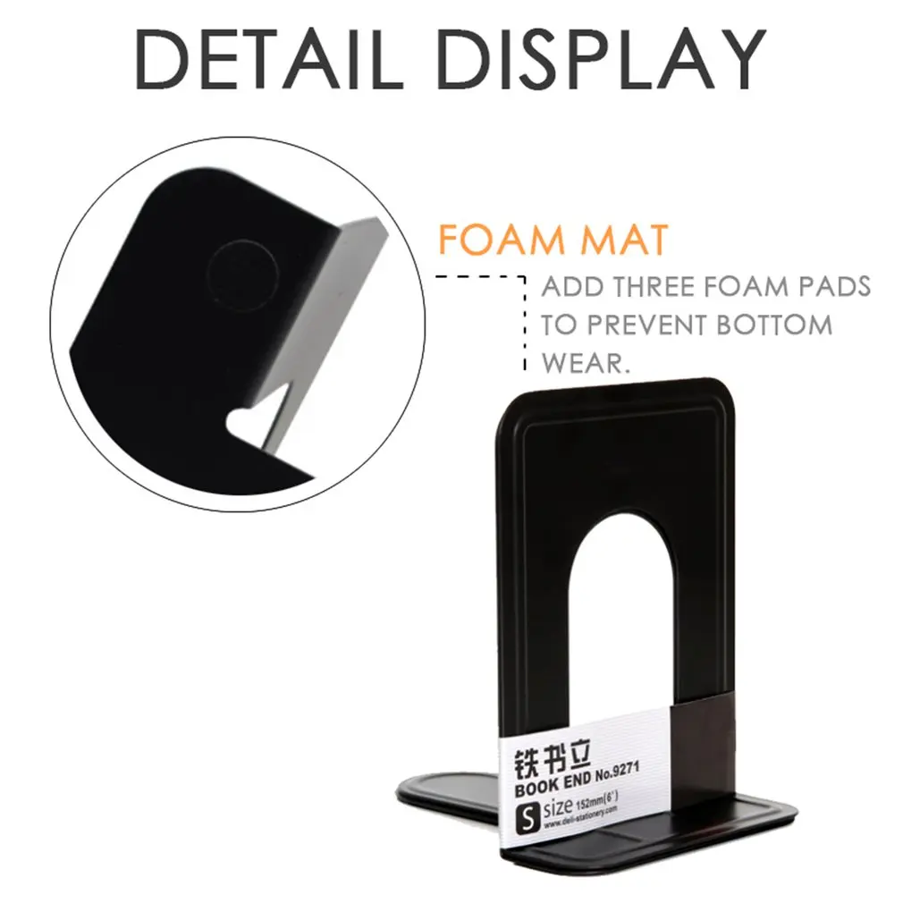 

1 Pairs Cheap Durable Heavy Duty Metal Book End Shelf Bookend Holder Office School Supplies Stationery Student Good Helper