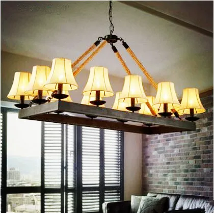 Rustieke Touw Loft Stijl Industriële Hanglamp Met 12 Verlichting ... Rustieke Touw Loft Stijl Industriële Hanglamp Met 12 Verlichting ...
