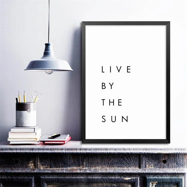 Live by the Sun Love by the Moon Typography Canvas 1