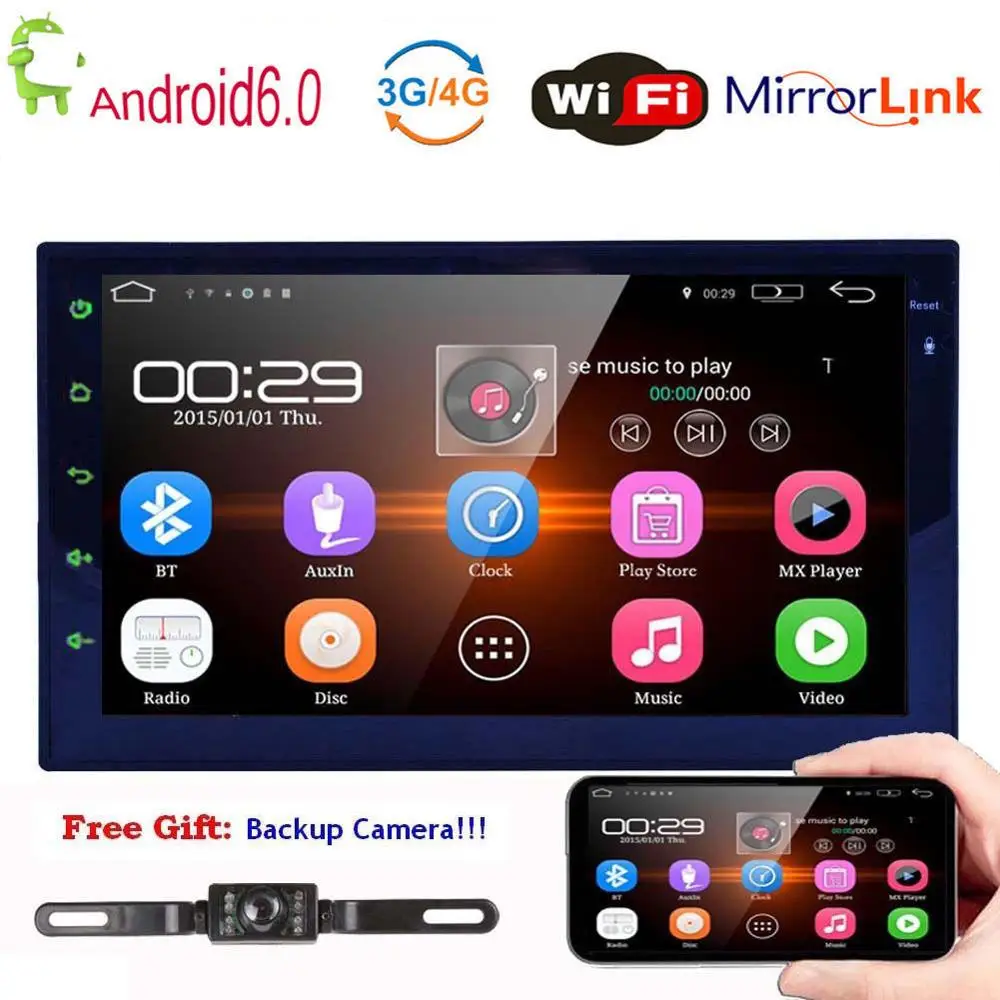 Perfect Android 6.0 2Din Car Stereo Radio GPS Wifi 3G OBD2 HD Mirror DVD Player+CAMERA 0 Perfect Android 6.0 2Din Car Stereo Radio GPS Wifi 3G OBD2 HD Mirror DVD Player+CAMERA 0