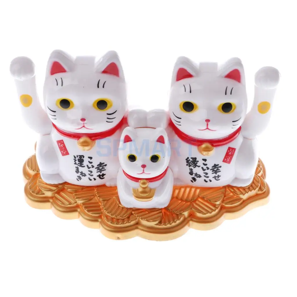 Solar Powered Bobbling Toy Shaking Head Waving Fortune Cat Monk Lion Home/Office/Car Ornament Auto Accessories