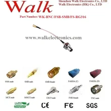 BNC Женский SMB Женский кабель RG316, BNC SMB кабель RG316, антенна BNC кабель, разъем SMB Кабель