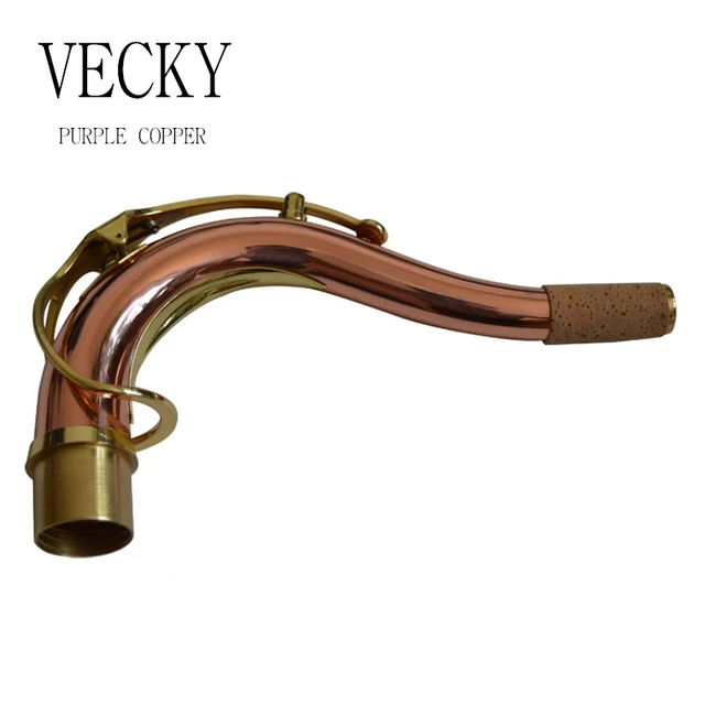 Best price at $238 Cheap VECKY Purple copper tenor saxophone neck outside diameter 27.5mm neck hand-made
