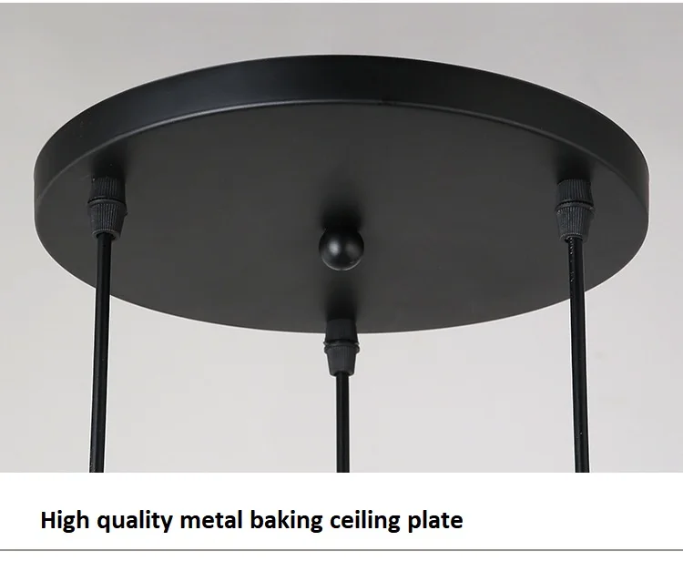 Modern Minimalist Set of 3 Kitchen Island Dining Room Glass Pendant Light