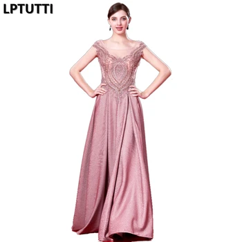 

LPTUTTI Crystal Beading New For Women Elegant Date Ceremony Party Prom Gown Formal Gala Events Luxury Long Evening Dresses