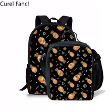 3D фруктовый принт детский школьный рюкзак ананас школьный ученический рюкзак 3 шт. набор ортопедическая сумка на плечо Curel