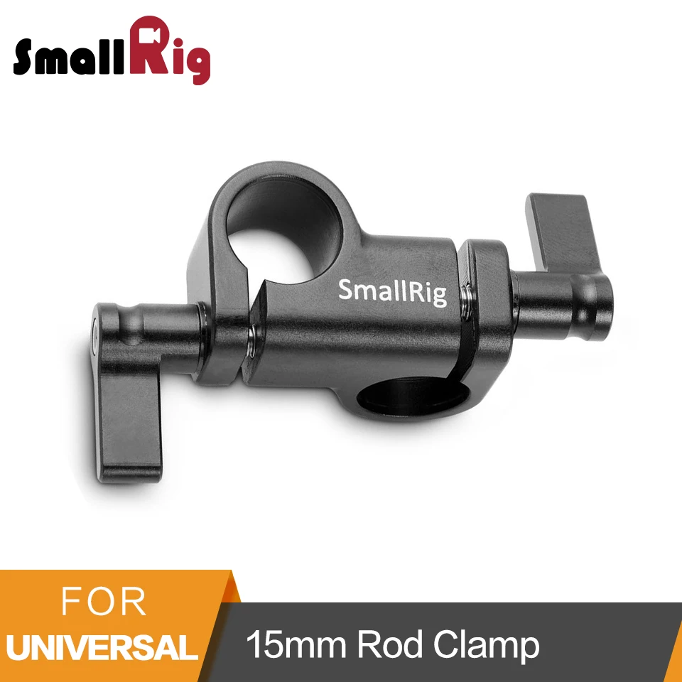 cheap SmallRig 15mm Rod Clamp 90 Degree for Camcorder Video DIY Camera 15mm Rail Clamp Rigs Shoulder Mounting Accessories 2069