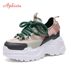 Aphixta Platform Shoes Woman Height Increasing Ankle Boots Mixed Colors Lycra Lace-up Girls Student Shoes Lycra Fashion Boots Aphixta Platform Shoes Woman Height Increasing Ankle Boots Mixed Colors Lycra Lace-up Girls Student Shoes Lycra Fashion Boots