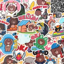 Хорошее 46 шт. мультфильм милый медведь Стикеры для Чемодан скейтборд Телефон ноутбука Moto Велосипедный Спорт стены Гитары Наклейки/DIY Скрапбукинг
