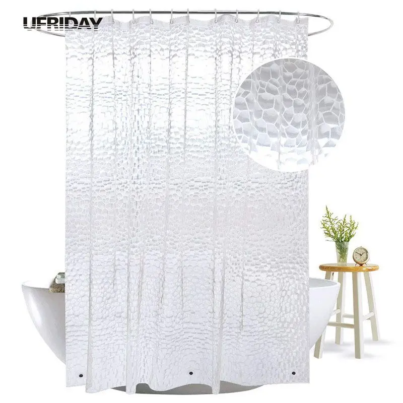 UFRIDAY 3D المياه مكعب دش الستار مع مغناطيس للماء العفن مقاومة للحمام واضح البلاستيك PEVA ستارة حمام UFRIDAY 3D المياه مكعب دش الستار مع مغناطيس للماء العفن مقاومة للحمام واضح البلاستيك PEVA ستارة حمام