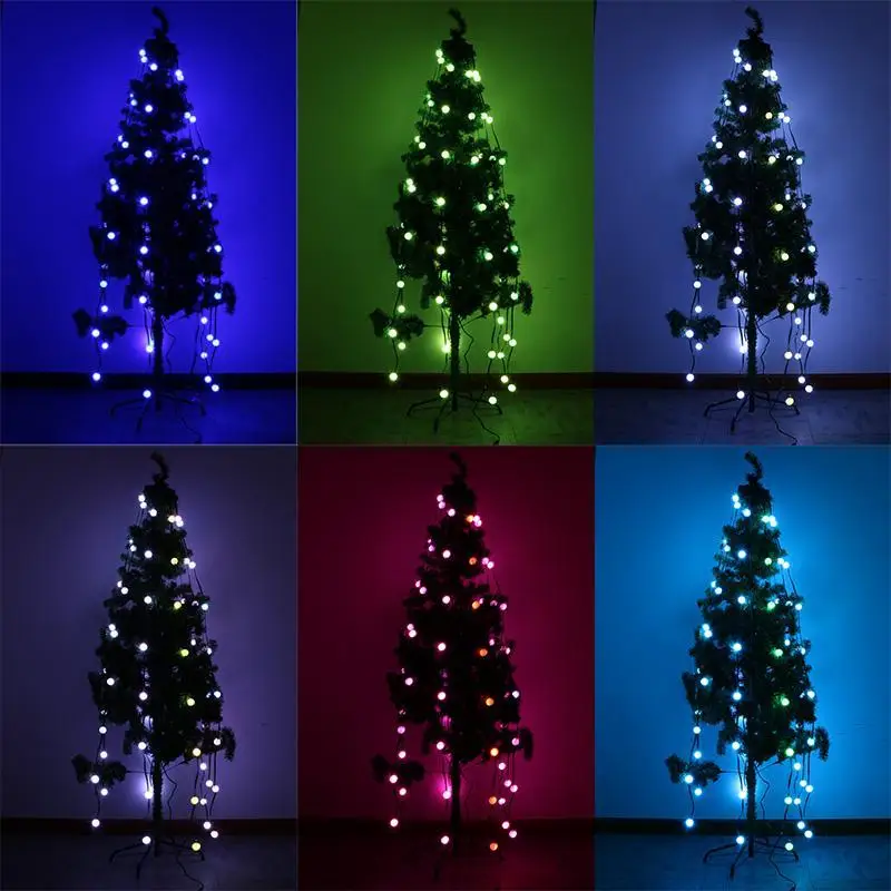 

48 Bulb LED String Light Waterproof Colorful Warm for Baby Home Christmas Tree Decoration Lighting US/EU/UK/AU plug