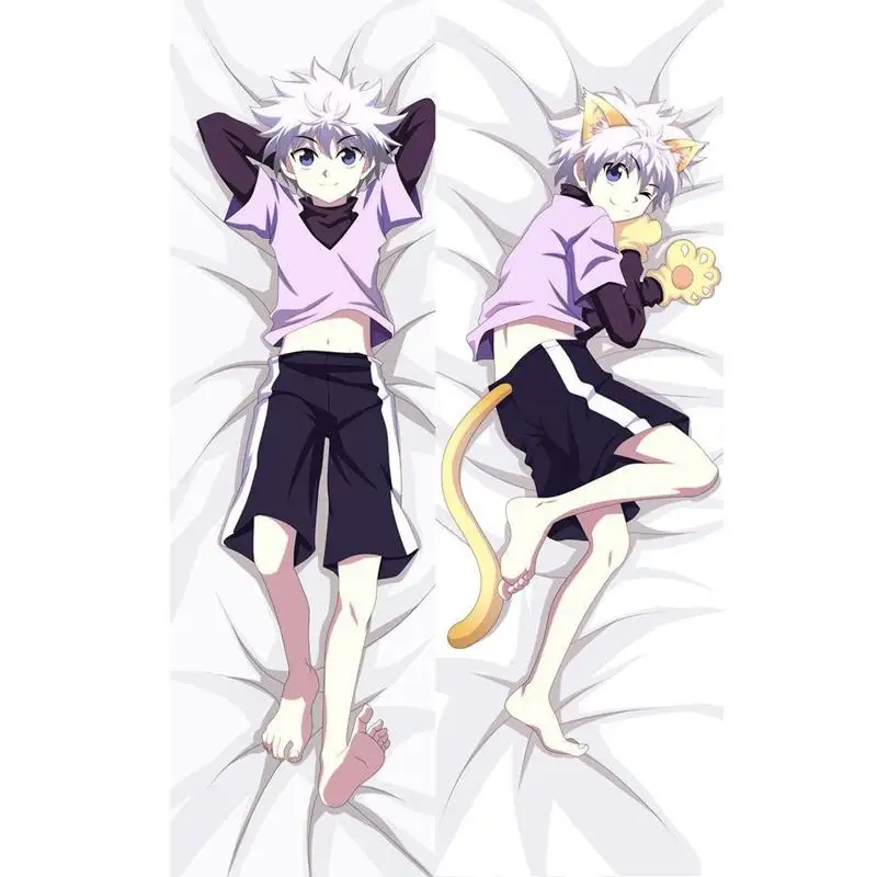 

New Japanese Cool Anime Pillowcase Hunter Killua Zoldyck Throw Otaku Dakimakura Gift Bedding Hugging Body Pillow Case 150x50 CM