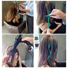 Набор мягких карандашей, 6 цветов, набор длинных парикмахерских ручек, одноразовая порошковая краска для волос, пудра для волос, красота, сделай сам, для укладки волос