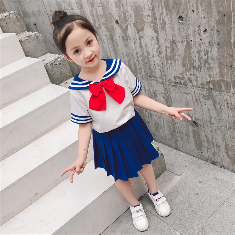 Платье Sailor Moon для девочек школьная форма детская блузка с матросским воротником