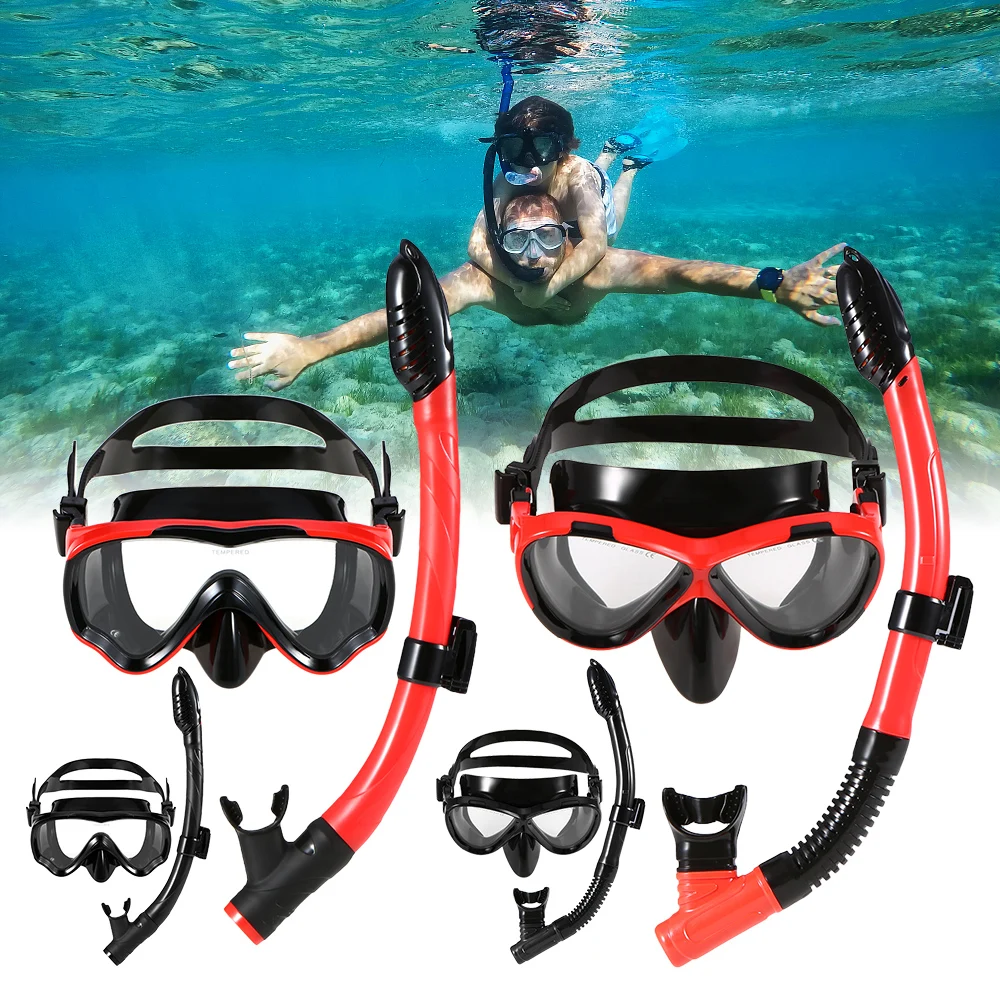 

Lixada Kids Adults Professional Scuba Diving Mask Snorkels Anti-Fog Goggles Glasses Diving Swimming Easy Breath Tube Set
