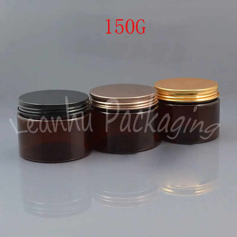 150 г коричневая банка для ухода за кожей с черным/бронзовым/золотым алюминиевым