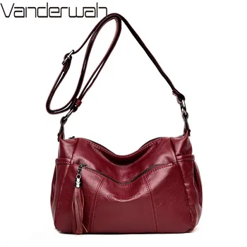 

Tassel Fashion leisure Women's pu Leather Handbags Luxury Handbags Women Bags Designer Ladies Shoulder cross body bag sac a main