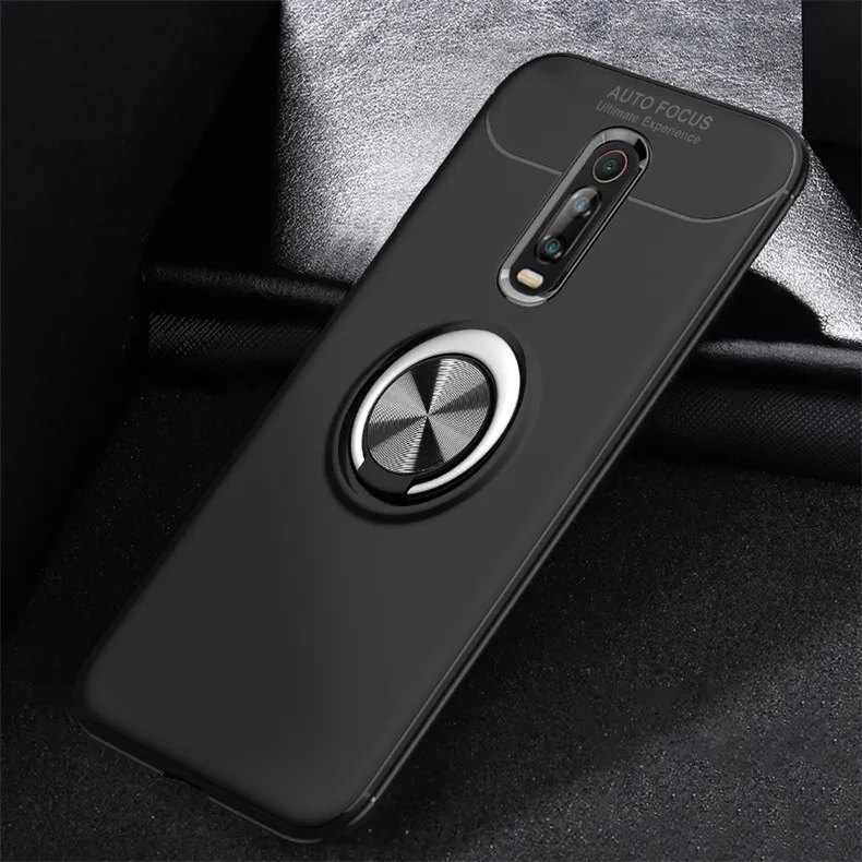 KEYSION Shockproof Armor Case for Xiaomi Mi 9T Pro 9 SE K20 Stand Holder Car Ring TPU Phone Cover for Redmi K20 Pro Note 7S Y3