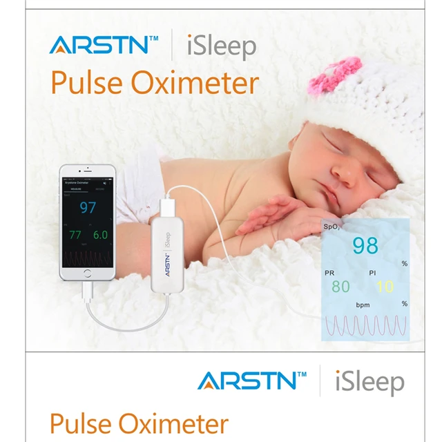 Neonate infant Pulse Oximeter and sleeping Monitor for Android Mobile phone with OTG function