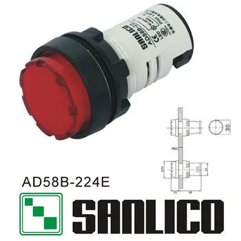 

LED electronic energy saving indicator (LED integral assembly,non-dismantle) AD58B-224E Mounting diameter 22mm